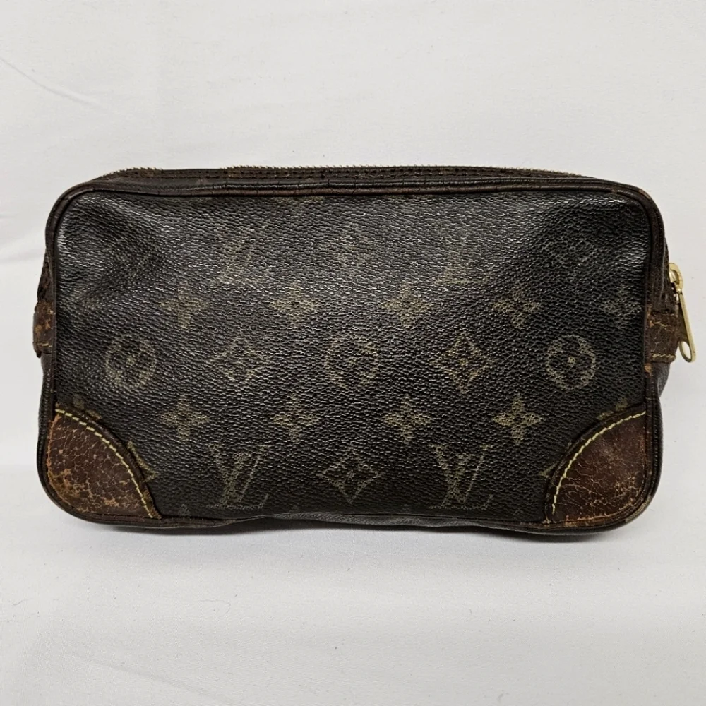 Louis Vuitton Vintage 1991 Marly Clutch In Brown LV Monogram - Picture 4 of 14